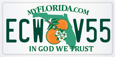 FL license plate ECWV55