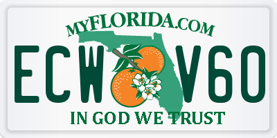 FL license plate ECWV60