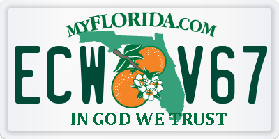 FL license plate ECWV67