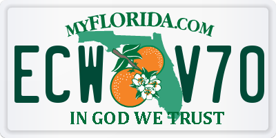 FL license plate ECWV70