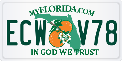 FL license plate ECWV78