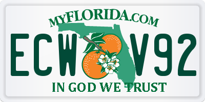 FL license plate ECWV92