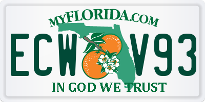FL license plate ECWV93