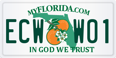 FL license plate ECWW01