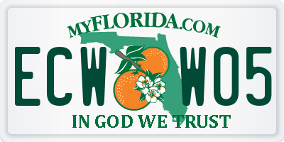 FL license plate ECWW05