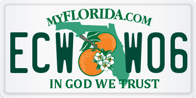 FL license plate ECWW06
