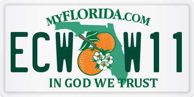 FL license plate ECWW11