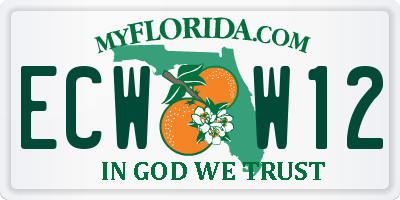 FL license plate ECWW12