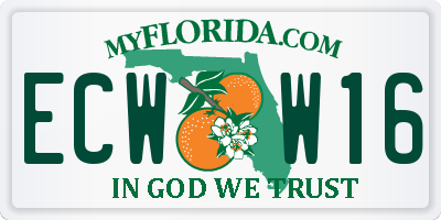 FL license plate ECWW16