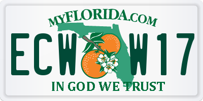 FL license plate ECWW17