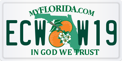 FL license plate ECWW19
