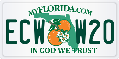 FL license plate ECWW20