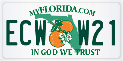 FL license plate ECWW21