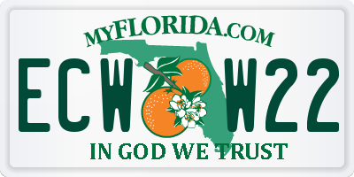 FL license plate ECWW22