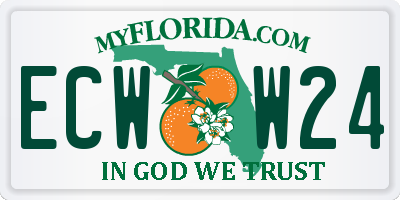 FL license plate ECWW24
