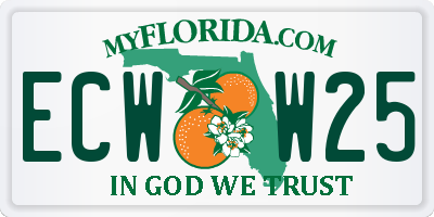 FL license plate ECWW25