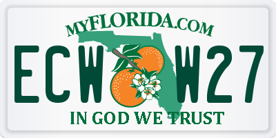 FL license plate ECWW27