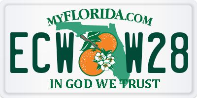 FL license plate ECWW28