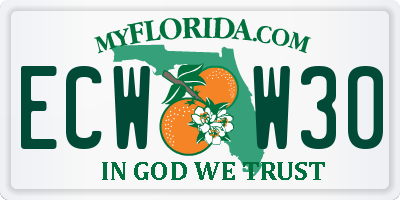 FL license plate ECWW30