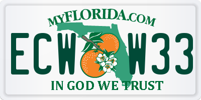 FL license plate ECWW33