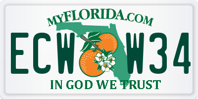 FL license plate ECWW34