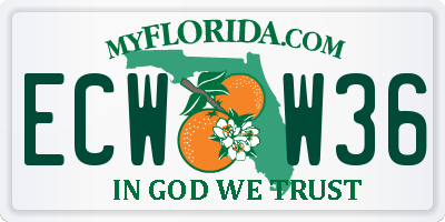 FL license plate ECWW36