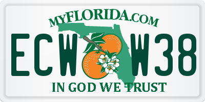 FL license plate ECWW38
