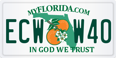 FL license plate ECWW40