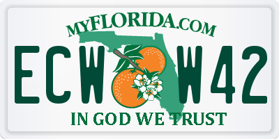 FL license plate ECWW42