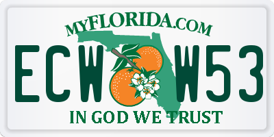 FL license plate ECWW53