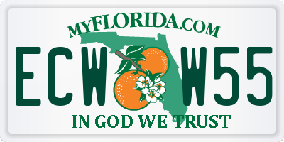 FL license plate ECWW55