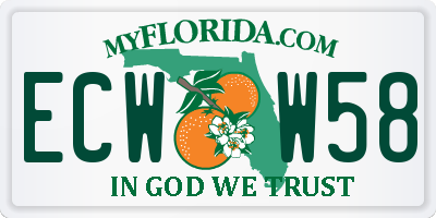 FL license plate ECWW58
