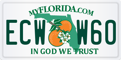 FL license plate ECWW60