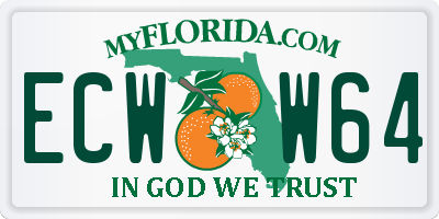 FL license plate ECWW64
