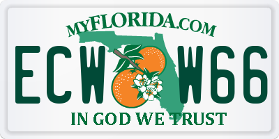 FL license plate ECWW66