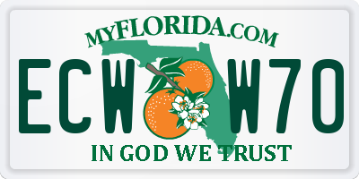 FL license plate ECWW70