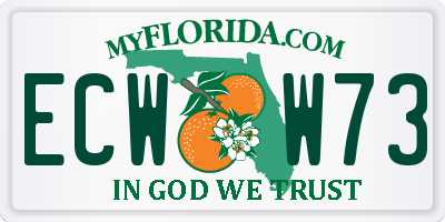 FL license plate ECWW73