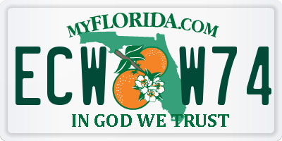FL license plate ECWW74