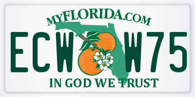 FL license plate ECWW75