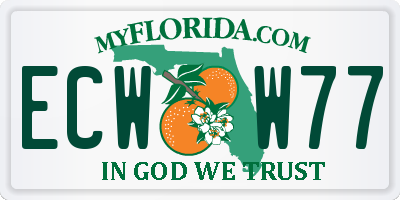 FL license plate ECWW77