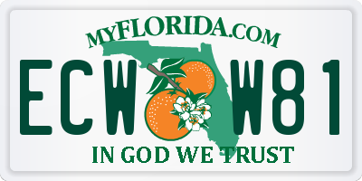 FL license plate ECWW81