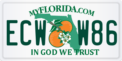 FL license plate ECWW86