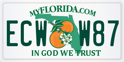 FL license plate ECWW87