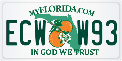 FL license plate ECWW93