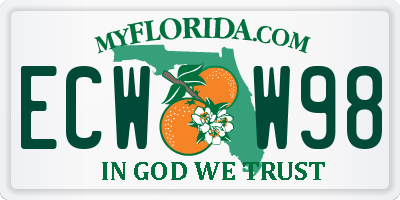 FL license plate ECWW98