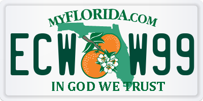 FL license plate ECWW99
