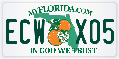 FL license plate ECWX05