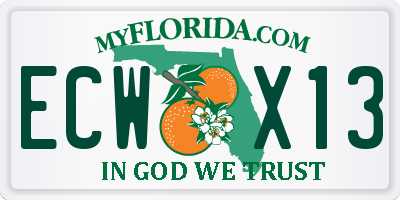 FL license plate ECWX13