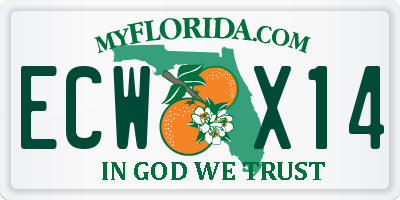 FL license plate ECWX14