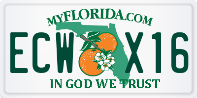 FL license plate ECWX16